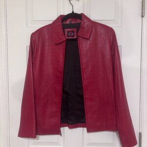 Vintage Underground Red Genuine Leather Jacket